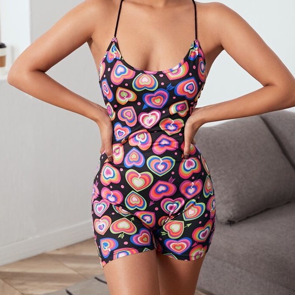 Heart printed romper - Picture 2 of 5